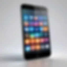 Illustration showcasing a smartphone with a locked gallery app