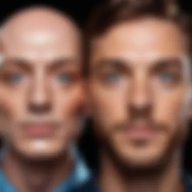 A dynamic representation of face swap technology in film production