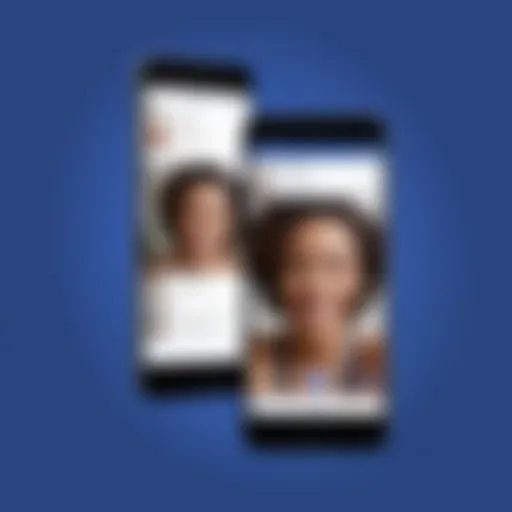 Interface of Facebook Duo app showcasing its unique features