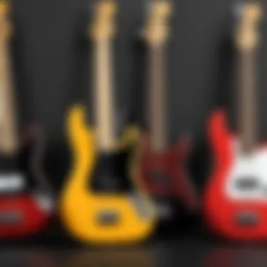 A comparison chart of different bass guitar apps and their features