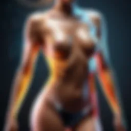 A digital canvas showcasing various free body Photoshop applications.