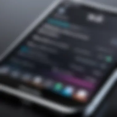 A close-up of an iPhone interface with tailored settings and options