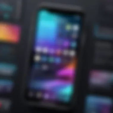 Unique Themes and Widgets An iPhone with a unique theme and widgets highlighting personalized aesthetics