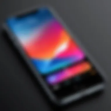 Vibrant Customization Options A vibrant iPhone screen showcasing various customization options