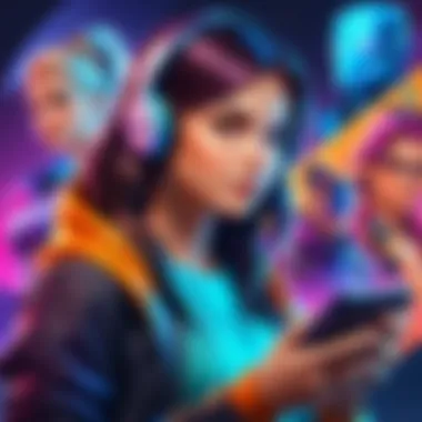 Vibrant Characters in Mobile Gaming A captivating mobile game scene showcasing vibrant characters