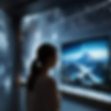 User Experience with 4D Wallpaper Applications User interacting with a 4D wallpaper application, displaying immersive graphics