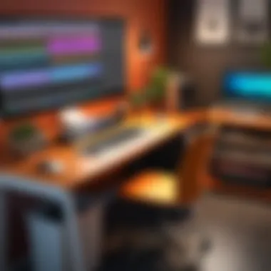 Creative workspace in GarageBand