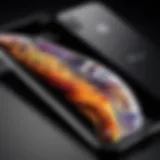 Stunning view of iPhone XS Max showcasing its elegant design and display.