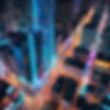 An animated cityscape live wallpaper showcasing bustling streets and dynamic lighting