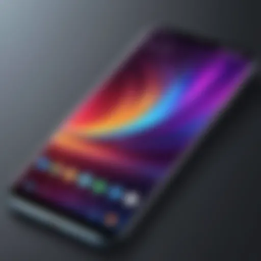 A vibrant smartphone screen showcasing live wallpaper