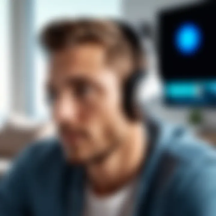 User enjoying audio content in a non-digital environment