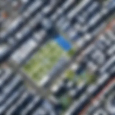 Urban Landscapes in Satellite Imagery Satellite imagery showcasing urban landscapes