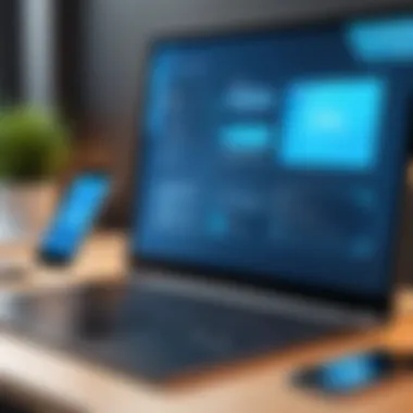 Remote Access Interface Illustration showcasing remote access interface between a PC and smartphone
