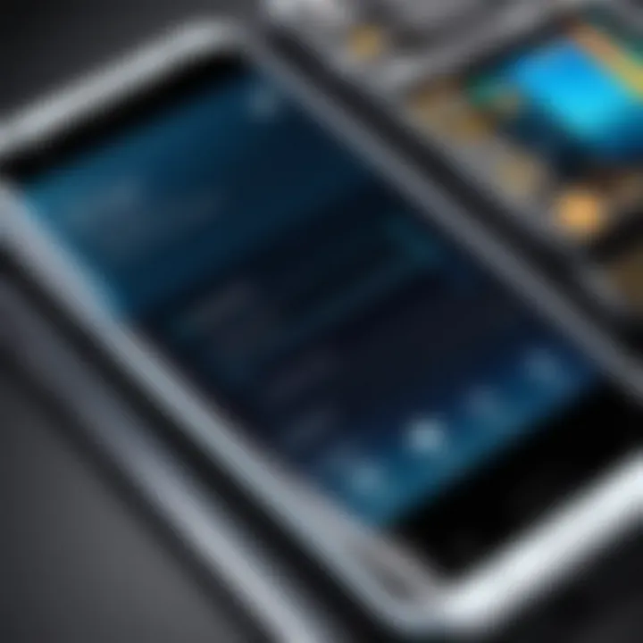 Close-up of advanced technology integration in a concept smartphone