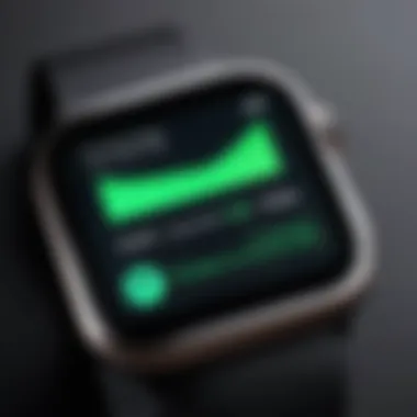 Close-up of smart watch notifications for music controls