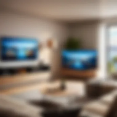 Ideal Streaming Environment A cozy living room setup for streaming entertainment