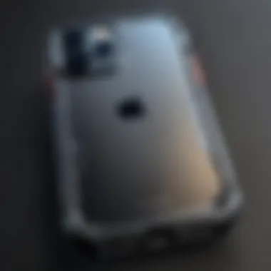 Close-up of a rugged iPhone 12 Pro case highlighting its protective features.