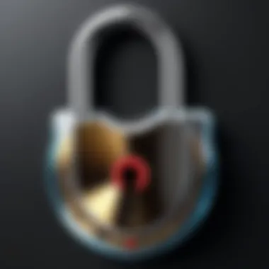 A close-up of a locked padlock symbolizing security in recording apps.