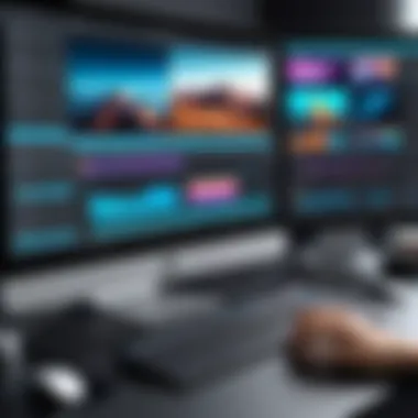 Innovative Interface of Aesthetic Video Editing Software Aesthetic video editing software interface showcasing creative tools