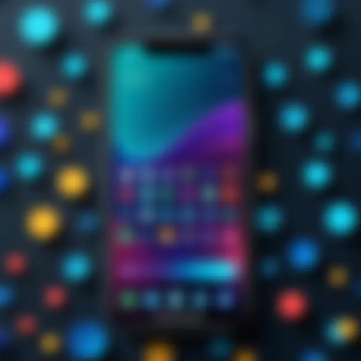 A vibrant collection of wallpaper app interfaces showcasing customization options.