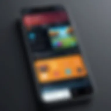 Innovative Gaming App Interface A smartphone displaying a popular social gaming app interface