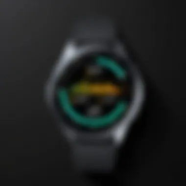 Fitness tracking features displayed on Galaxy Watch screen