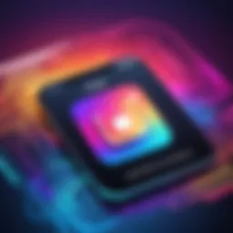 A dynamic interface of an insta edit app showcasing vibrant filters.