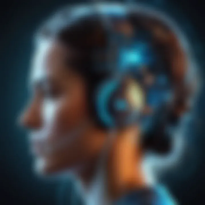 Abstract visual representation of emotional responses while listening.