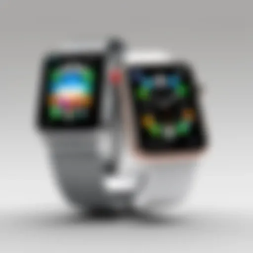 Visual representation of iPhone and iWatch in synergy