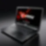 Sleek design showcasing the MSI premium laptop