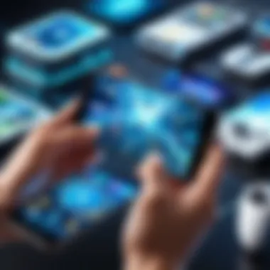 Future Trends in Mobile Gaming A futuristic concept of mobile gaming trends and innovations