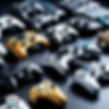 Diverse Controllers in Action Dynamic gaming session showcasing a variety of controllers
