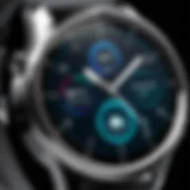 Close-up of a smartwatch illustrating advanced functionality and features