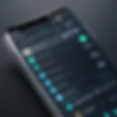 User Interface of a Customization App User interface of a popular customization app with unique widgets