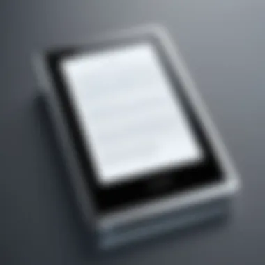 Elegant e-reader showcasing its sleek design