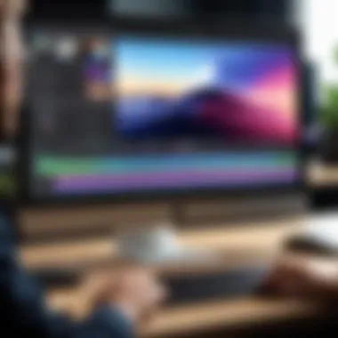 A sleek interface of Final Cut Pro showcasing professional editing tools