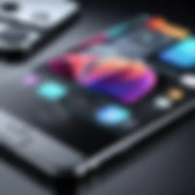 Powerful Videomaking with iPhone An iPhone showcasing videomaking capabilities with vibrant visuals