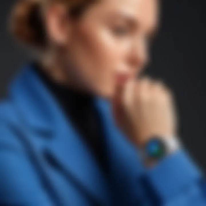 Galaxy Watch 4 with voice recognition feature in use