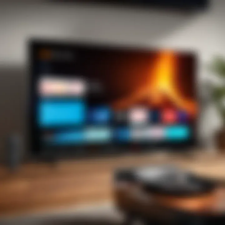 User-friendly interface displayed on a TV screen showcasing Fire Stick features