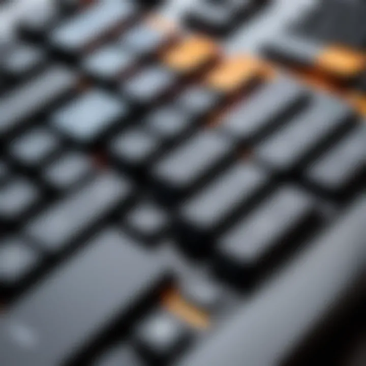 A close-up of keyboard features beneficial for Fire TV