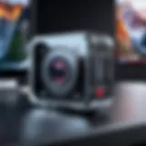 Showcasing action camera footage on a computer screen