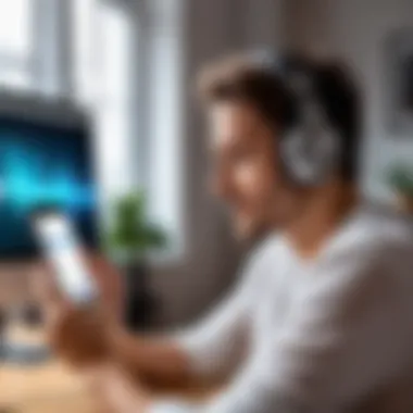 User Enjoying Music Offline User enjoying music offline on a mobile device