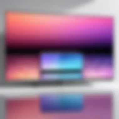 TV screen showing mirrored iPhone content