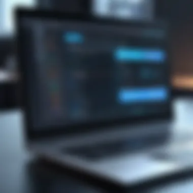 Laptop Software Optimization Settings Software settings on a laptop screen for optimization