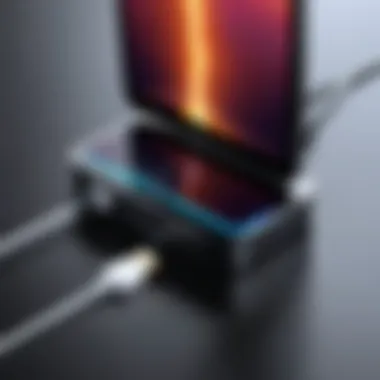 Wired Connection Using Lightning Cable iPhone connected to a TV via Lightning cable