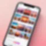 An iPhone displaying Instagram Stories interface