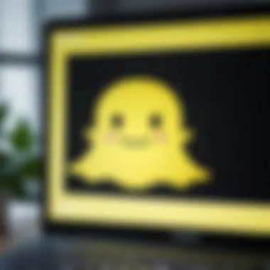 Snapchat Logo Displayed on PC Screen Snapchat logo on a computer screen
