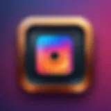 Music note icon with Instagram logo