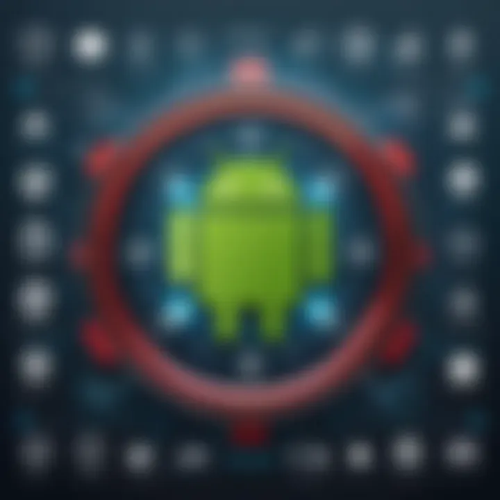 Infographic highlighting key security threats in Android applications