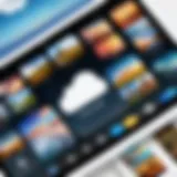 iCloud storage interface showcasing photo album options